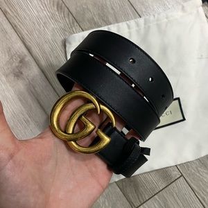 GUCCI Black GG Belt